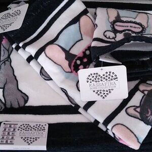 Kassafina Home Collection Sleeping  Puppies Bath + Hand Towels, Washclot…